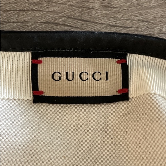 Gucci BASEBALL CAP DENIM WITH LEATHER - Picture 8 of 9
